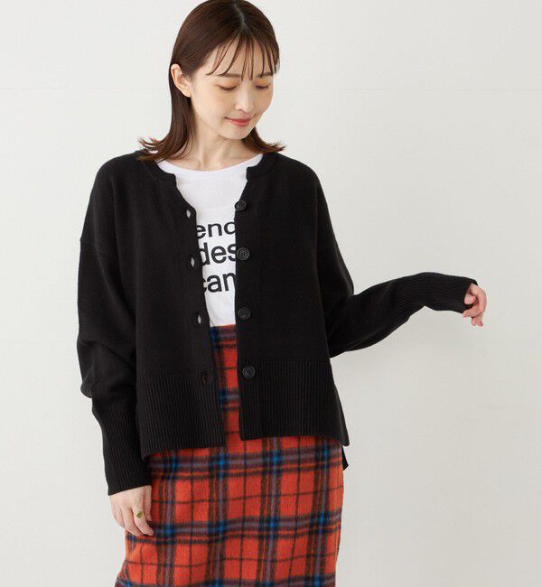 SHIPS Colors 「SHIPS Colors:〈手洗い可能〉フラッフィー キーネック カーディガン◇」|カーディガン|
