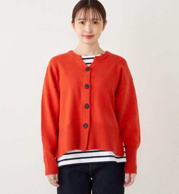 SHIPS Colors 「SHIPS Colors:〈手洗い可能〉フラッフィー キーネック カーディガン◇」|カーディガン|