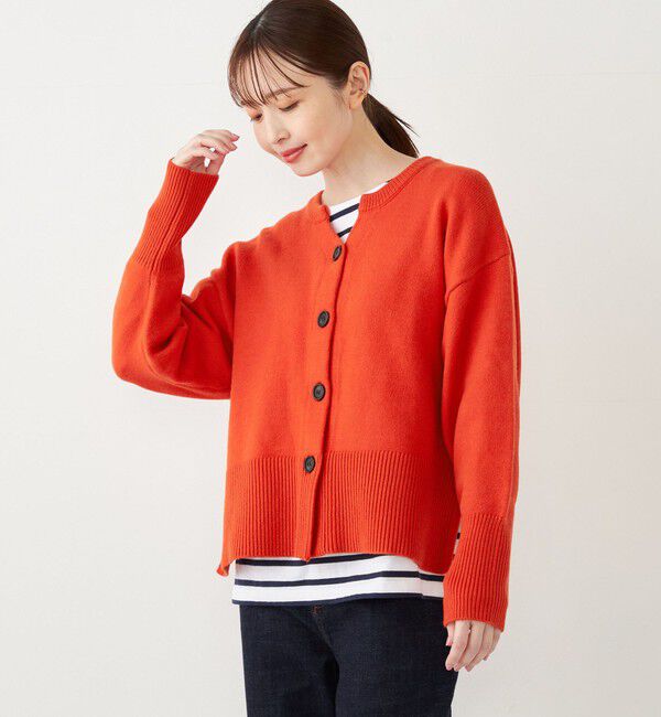 SHIPS Colors 「SHIPS Colors:〈手洗い可能〉フラッフィー キーネック カーディガン◇」|カーディガン|