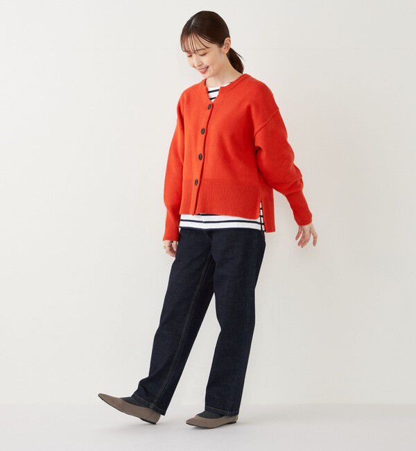 SHIPS Colors 「SHIPS Colors:〈手洗い可能〉フラッフィー キーネック カーディガン◇」|カーディガン|