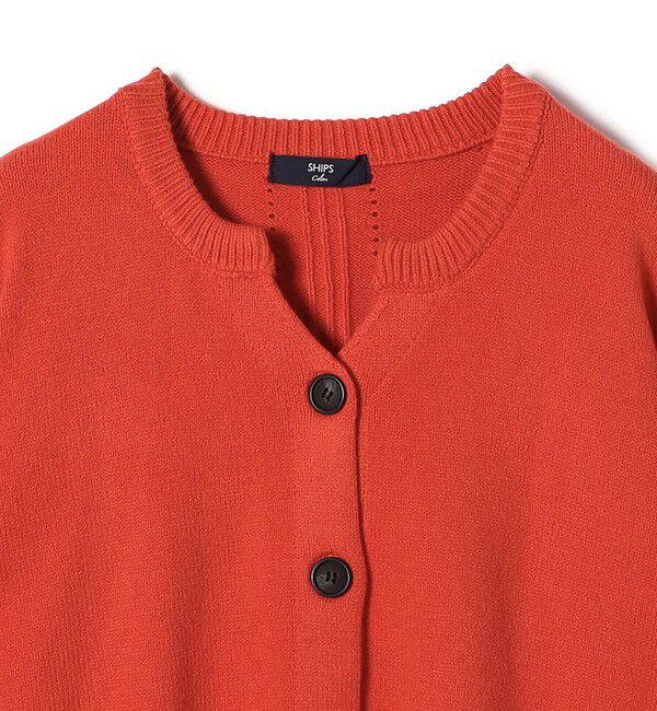 SHIPS Colors 「SHIPS Colors:〈手洗い可能〉フラッフィー キーネック カーディガン◇」|カーディガン|