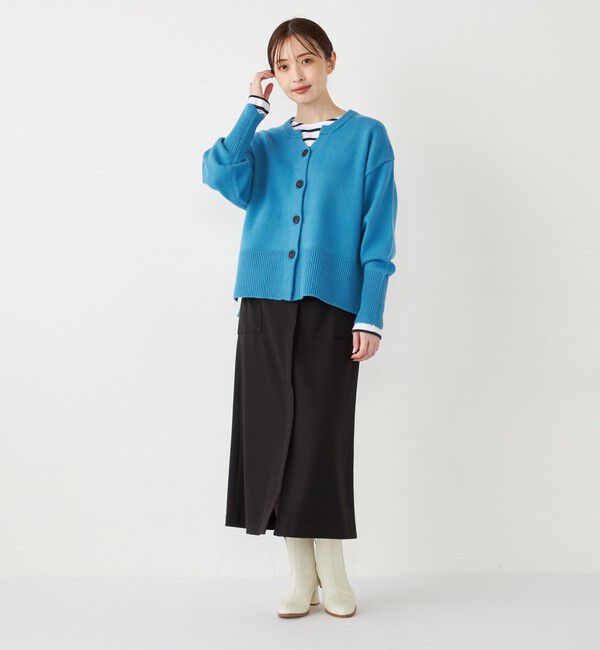 SHIPS Colors 「SHIPS Colors:〈手洗い可能〉フラッフィー キーネック カーディガン◇」|カーディガン|