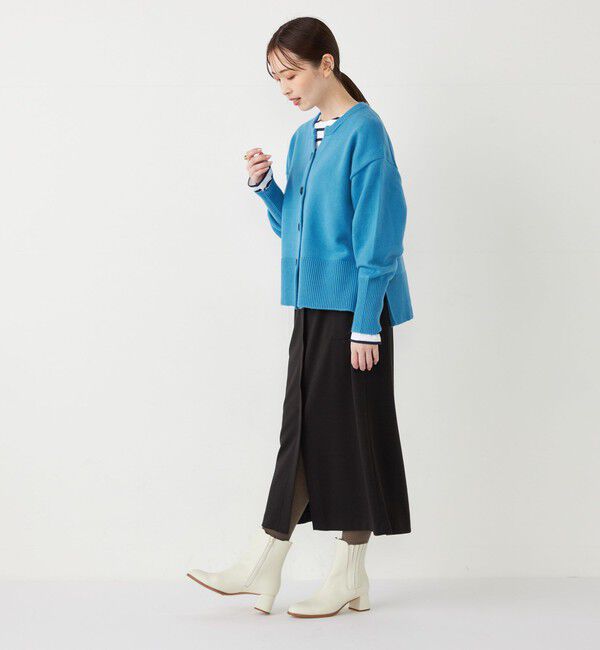 SHIPS Colors 「SHIPS Colors:〈手洗い可能〉フラッフィー キーネック カーディガン◇」|カーディガン|