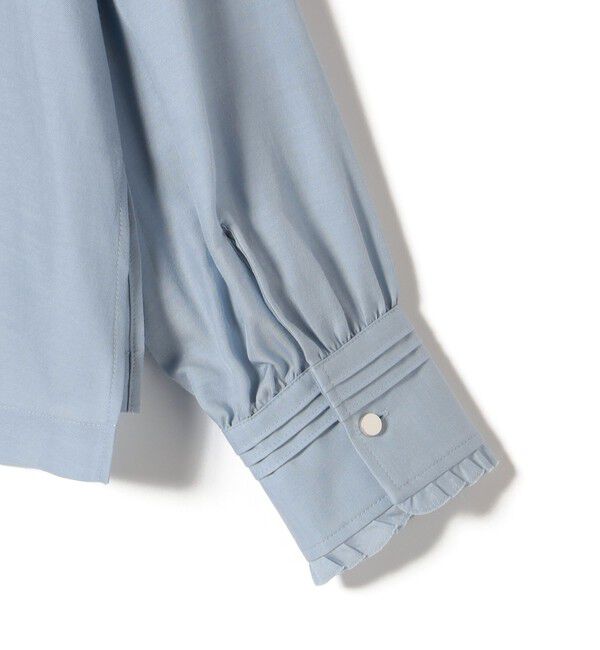 SHIPS for women「〈手洗い可能〉フリル ネック フロント ギャザー ブラウス」|シャツ・ブラウス|