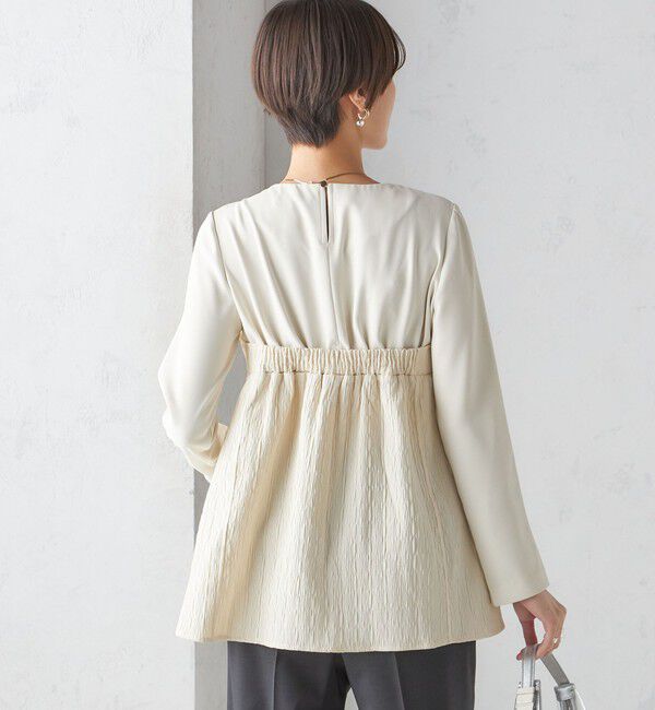 SHIPS for women「〈手洗い可能〉ジャカード ドッキング ビッグ リボン ブラウス」|シャツ・ブラウス|