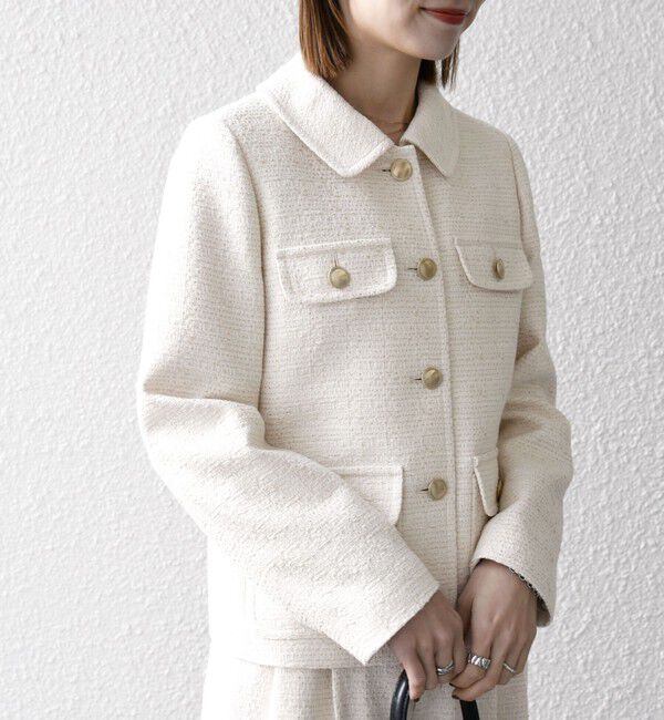 SHIPS any「SHIPS any: ツイード シングル ポケット ジャケット［NAVY BLUE］」|その他|