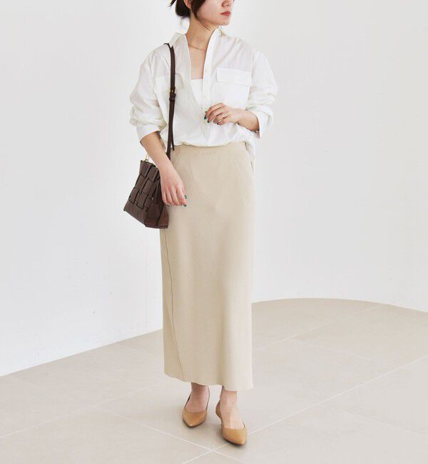 quaranciel「quaranciel:〈洗濯機可能〉REPREVE スキッパー ポケット チュニック シャツ」|シャツ・ブラウス|