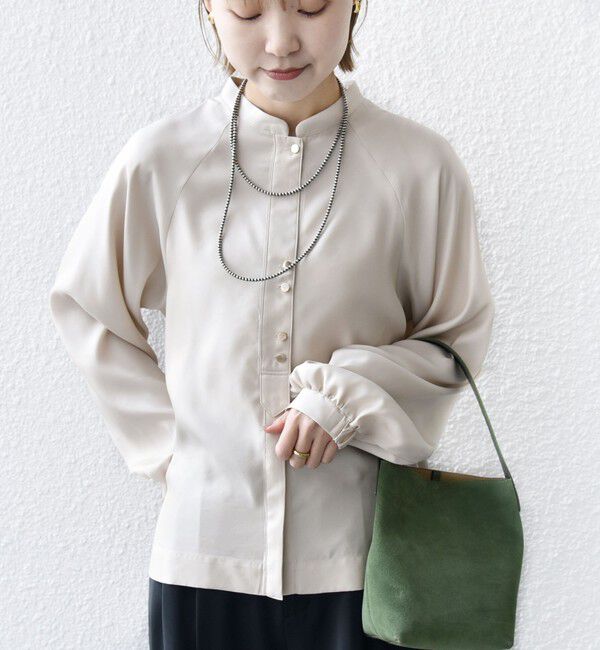 SHIPS for women「〈手洗い可能〉メタル ボタン シャンブレー ブラウス」|シャツ・ブラウス|