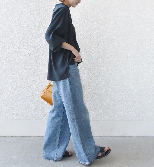 SHIPS for women「〈手洗い可能〉メタル ボタン シャンブレー ブラウス」|シャツ・ブラウス|