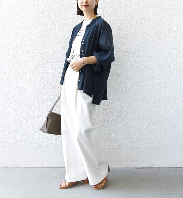 SHIPS for women「〈手洗い可能〉メタル ボタン シャンブレー ブラウス」|シャツ・ブラウス|