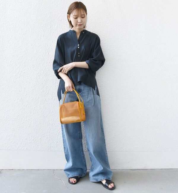 SHIPS for women「〈手洗い可能〉メタル ボタン シャンブレー ブラウス」|シャツ・ブラウス|