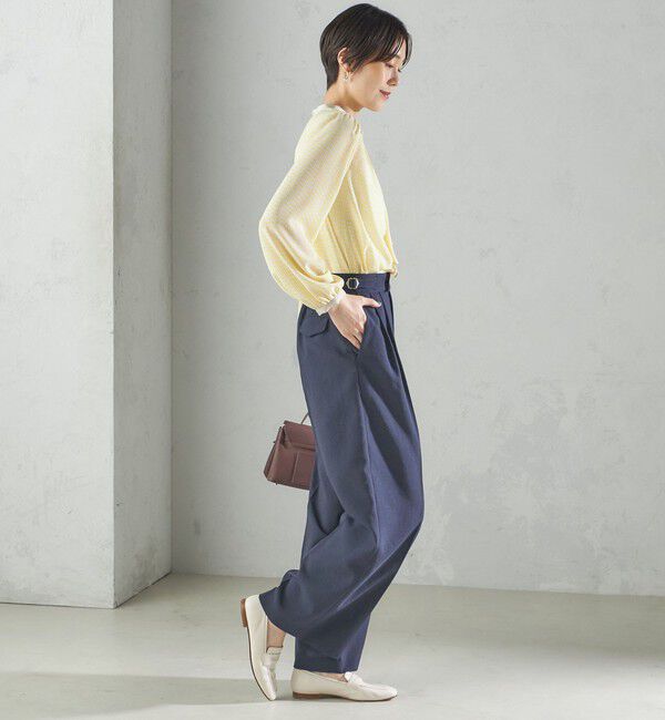 SHIPS for women「〈手洗い可能〉ボウタイ 幾何 プリント 長袖 ブラウス」|シャツ・ブラウス|