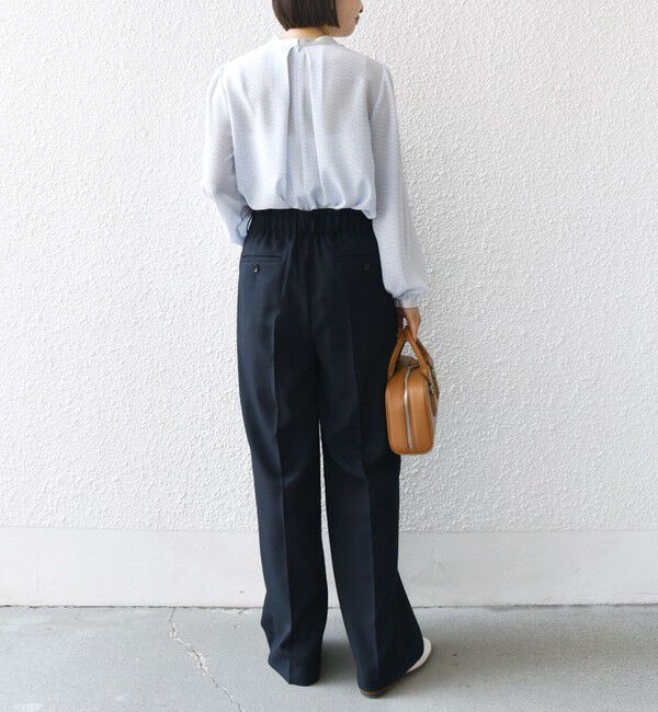 SHIPS for women「〈手洗い可能〉ボウタイ 幾何 プリント 長袖 ブラウス」|シャツ・ブラウス|