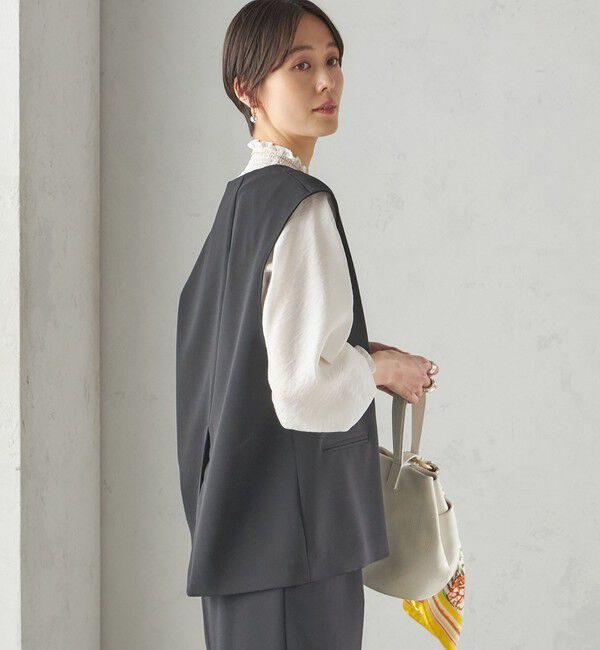 SHIPS for women「〈手洗い可能〉プルオーバー ベスト（セットアップ対応）」|ベスト・ジレ|