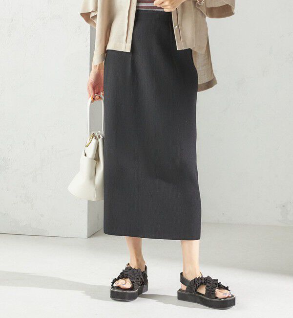 SHIPS for women「〈手洗い可能〉前後 2WAY リブ ニット スカート」|スカート|