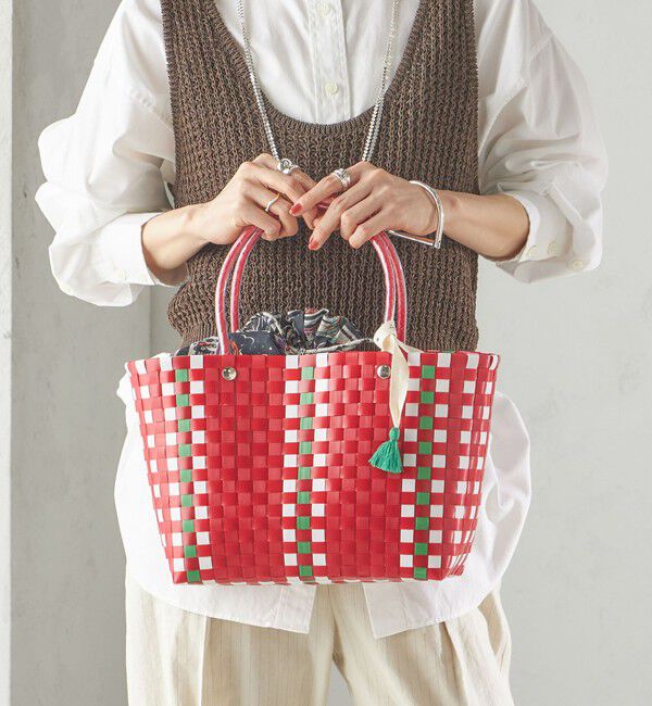 SHIPS for women「【SHIPS別注】UHURU:巾着付き バスケット バッグ S」|トートバッグ|