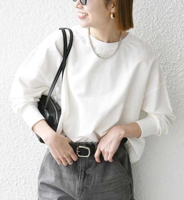 SHIPS any「SHIPS any:〈洗濯機可能〉インレイ ロングスリーブ コンパクト プルオーバー」|Tシャツ・カットソー|