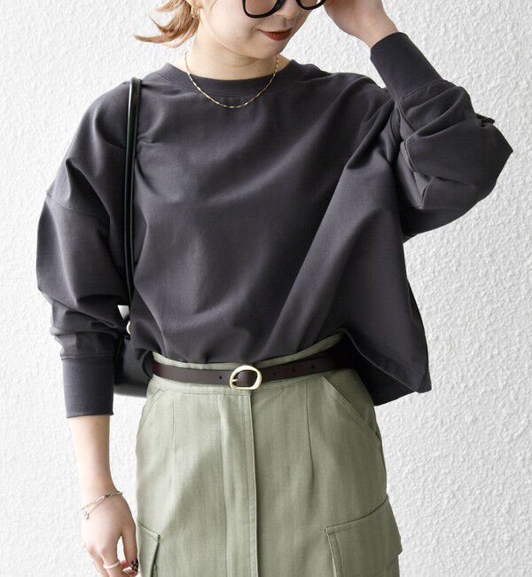 SHIPS any「SHIPS any:〈洗濯機可能〉インレイ ロングスリーブ コンパクト プルオーバー」|Tシャツ・カットソー|