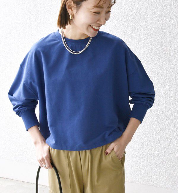 SHIPS any「SHIPS any:〈洗濯機可能〉インレイ ロングスリーブ コンパクト プルオーバー」|Tシャツ・カットソー|