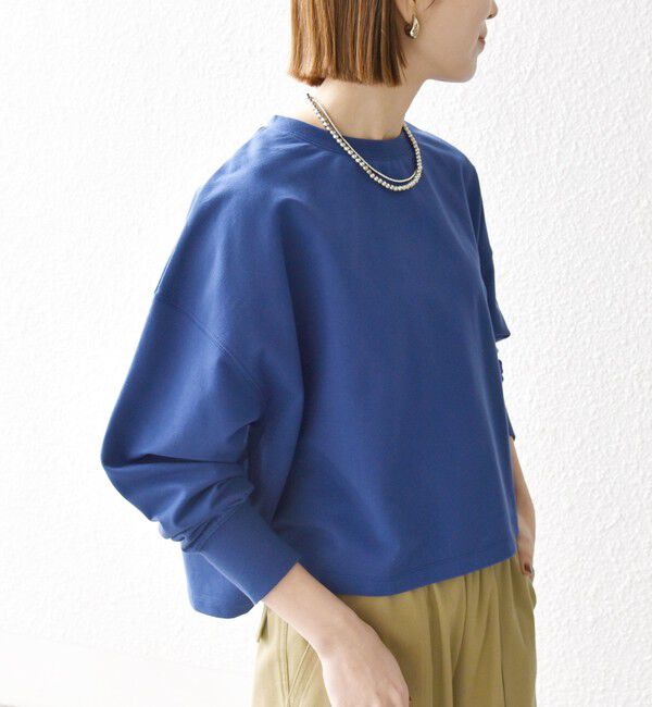 SHIPS any「SHIPS any:〈洗濯機可能〉インレイ ロングスリーブ コンパクト プルオーバー」|Tシャツ・カットソー|