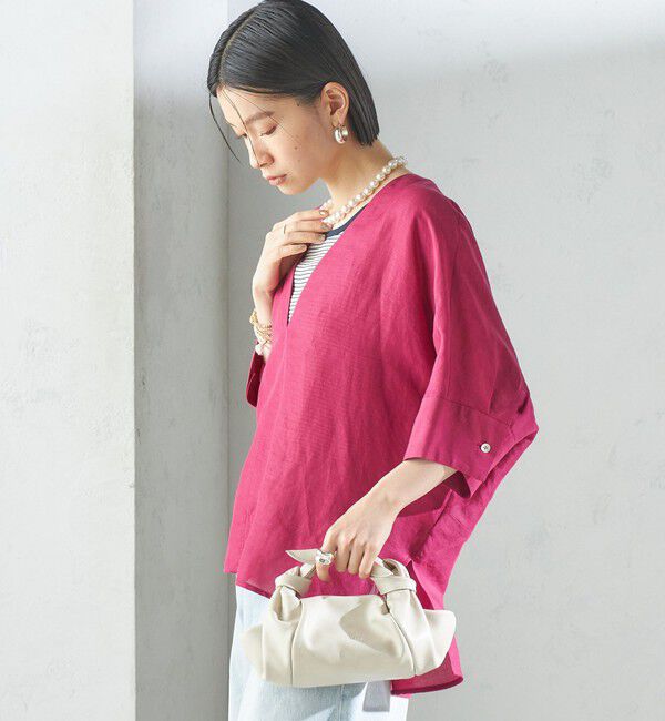 SHIPS for women「【一部WEB限定】〈手洗い可能〉IMPERIAL LINEN スキッパー ブラウス」|シャツ・ブラウス|