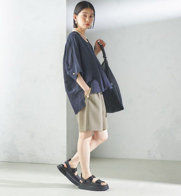 SHIPS for women「【一部WEB限定】〈手洗い可能〉IMPERIAL LINEN スキッパー ブラウス」|シャツ・ブラウス|