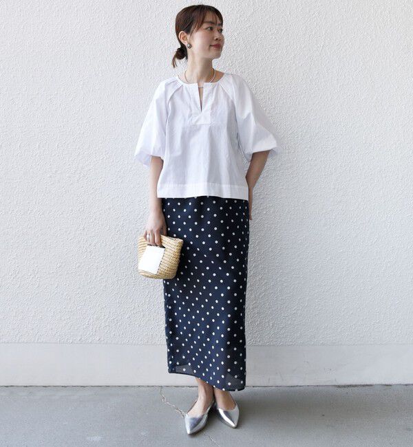 SHIPS for women「〈手洗い可能〉ストライプ バルーン ブラウス」|シャツ・ブラウス|