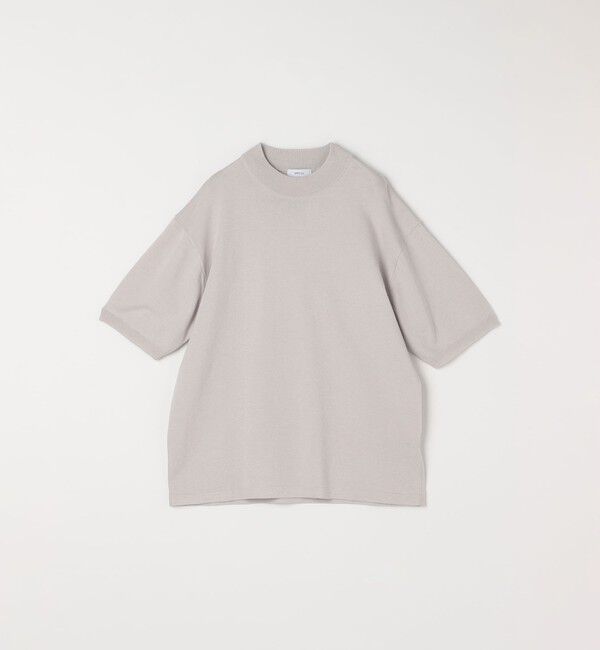 SHIPS any「SHIPS any:〈接触冷感〉ハイゲージリネン ミックス サマーニット モックネック Tシャツ◇」|Tシャツ・カットソー|