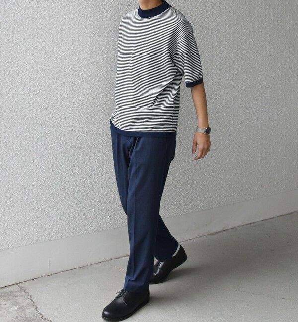 SHIPS any「SHIPS any:〈接触冷感〉ハイゲージリネン ミックス サマーニット モックネック Tシャツ◇」|Tシャツ・カットソー|