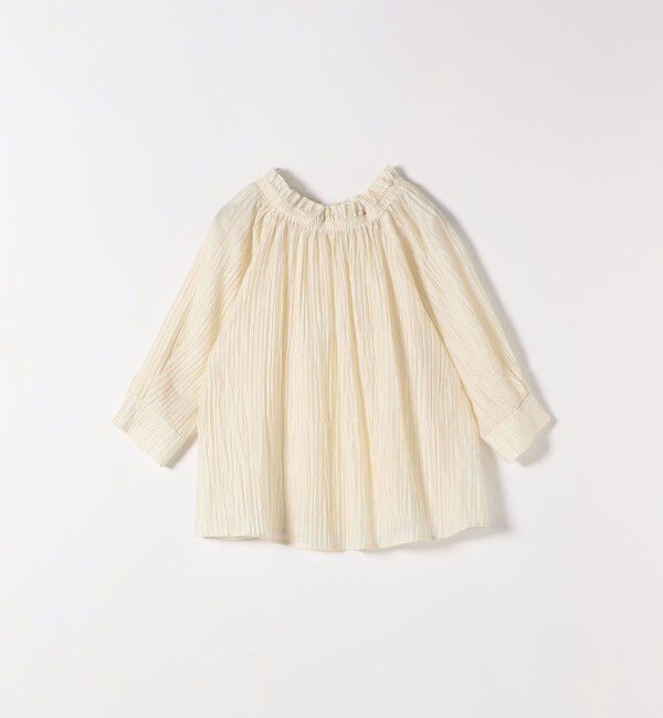 SHIPS any「SHIPS any:〈洗濯機可能〉ピンタック ジャカード ギャザー ブラウス」|シャツ・ブラウス|