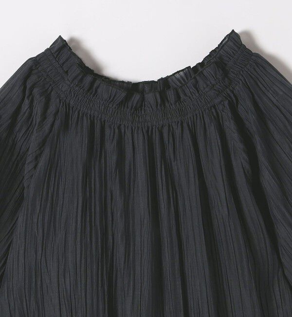 SHIPS any「SHIPS any:〈洗濯機可能〉ピンタック ジャカード ギャザー ブラウス」|シャツ・ブラウス|