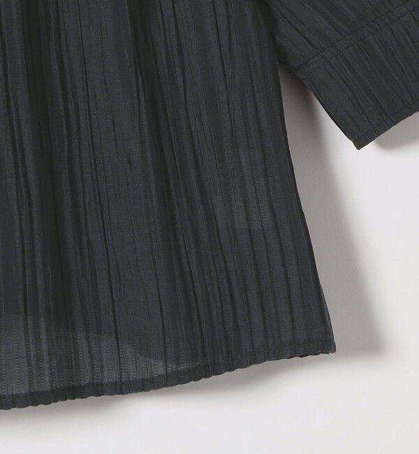 SHIPS any「SHIPS any:〈洗濯機可能〉ピンタック ジャカード ギャザー ブラウス」|シャツ・ブラウス|