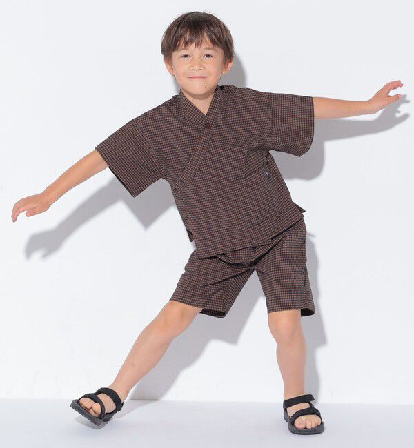 SHIPS KIDS「SHIPS KIDS:100～130cm /〈吸水速乾/UVカット〉チェック 甚平」|その他|