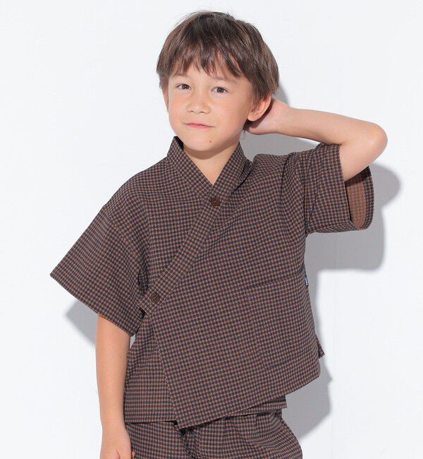 SHIPS KIDS「SHIPS KIDS:100～130cm /〈吸水速乾/UVカット〉チェック 甚平」|その他|