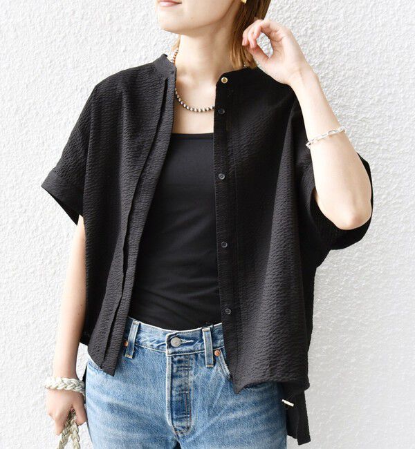 SHIPS for women「《一部追加予約》〈手洗い可能〉サッカー 裾 ドロスト ドルマン ブラウス」|シャツ・ブラウス|