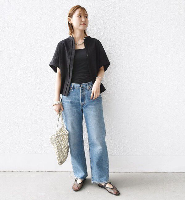 SHIPS for women「《一部追加予約》〈手洗い可能〉サッカー 裾 ドロスト ドルマン ブラウス」|シャツ・ブラウス|