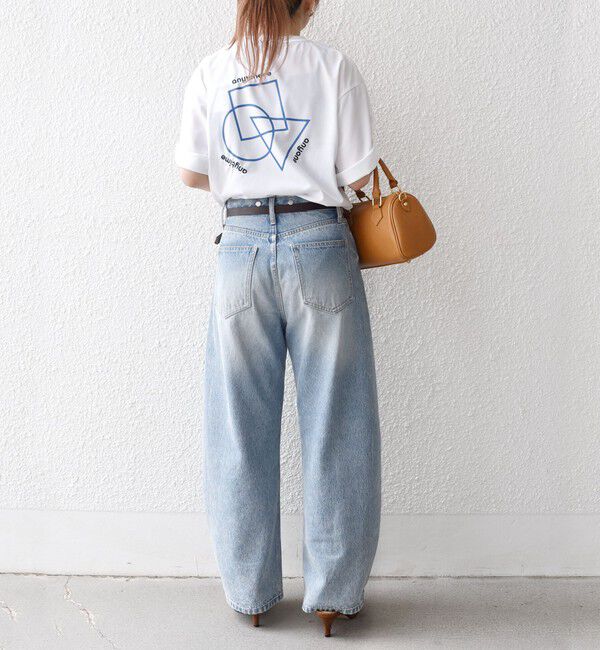 SHIPS any「SHIPS any:〈撥水加工〉Teflon EcoElite(TM) 刺繍 バックプリント ロゴ Tシャツ◇」|Tシャツ・カットソー|