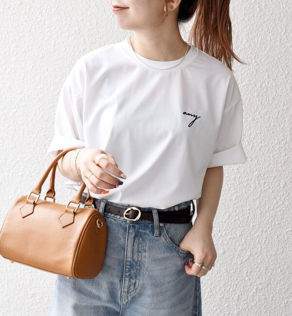 SHIPS any「SHIPS any:〈撥水加工〉Teflon EcoElite(TM) 刺繍 バックプリント ロゴ Tシャツ◇」|Tシャツ・カットソー|