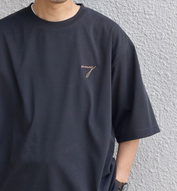 SHIPS any「SHIPS any:〈撥水加工〉Teflon EcoElite(TM) 刺繍 バックプリント ロゴ Tシャツ◇」|Tシャツ・カットソー|