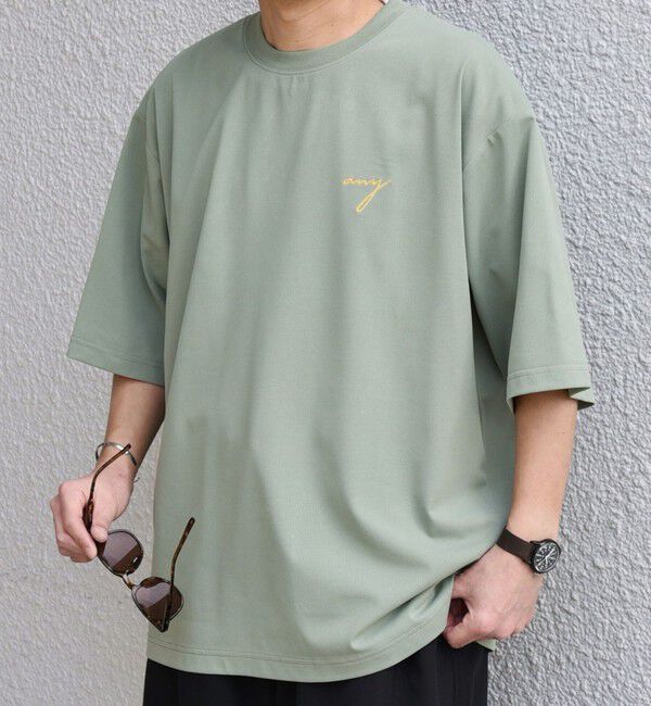 SHIPS any「SHIPS any:〈撥水加工〉Teflon EcoElite(TM) 刺繍 バックプリント ロゴ Tシャツ◇」|Tシャツ・カットソー|