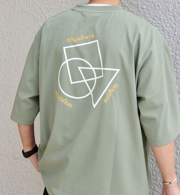 SHIPS any「SHIPS any:〈撥水加工〉Teflon EcoElite(TM) 刺繍 バックプリント ロゴ Tシャツ◇」|Tシャツ・カットソー|