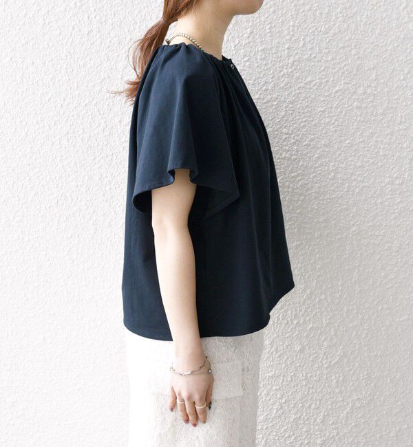 SHIPS any「SHIPS any:〈UVカット/接触冷感/吸水速乾/洗濯機可能〉USAコットン フレア TEE」|Tシャツ・カットソー|