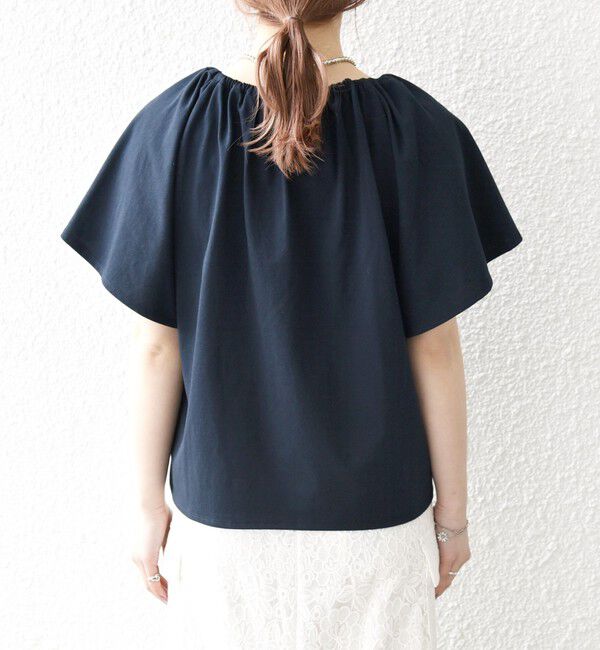 SHIPS any「SHIPS any:〈UVカット/接触冷感/吸水速乾/洗濯機可能〉USAコットン フレア TEE」|Tシャツ・カットソー|