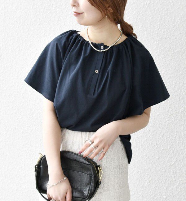 SHIPS any「SHIPS any:〈UVカット/接触冷感/吸水速乾/洗濯機可能〉USAコットン フレア TEE」|Tシャツ・カットソー|