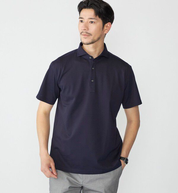 SHIPS「SHIPS: ALBINI ショートスリーブ ポロシャツ」|ポロシャツ|ネイビー