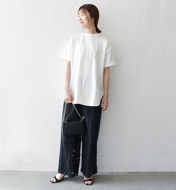 SHIPS any「SHIPS any:〈接触冷感/汗染み防止加工/洗濯機可能〉スリット ルーズ チュニック TEE」|Tシャツ・カットソー|