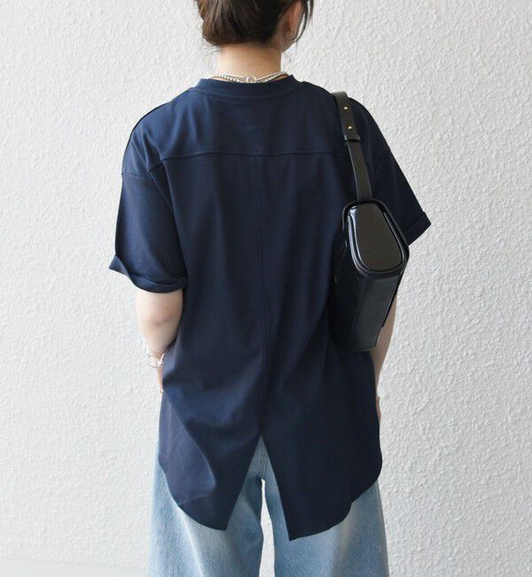 SHIPS any「SHIPS any:〈接触冷感/汗染み防止加工/洗濯機可能〉スリット ルーズ チュニック TEE」|Tシャツ・カットソー|