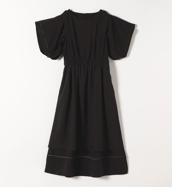 quaranciel「quaranciel:〈洗濯機可能〉ケープデザイン パイピング ワンピース」|ワンピース|