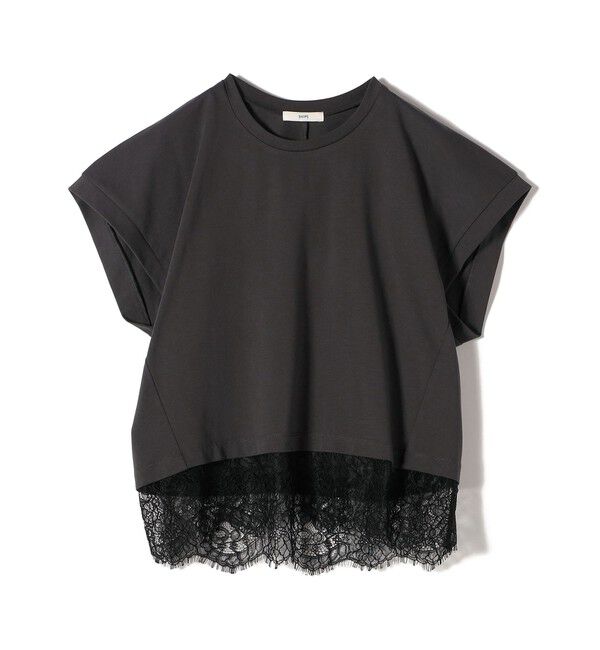 SHIPS for women「【WEB限定】〈手洗い可能〉裾 レース コンビ プルオーバー」|Tシャツ・カットソー|