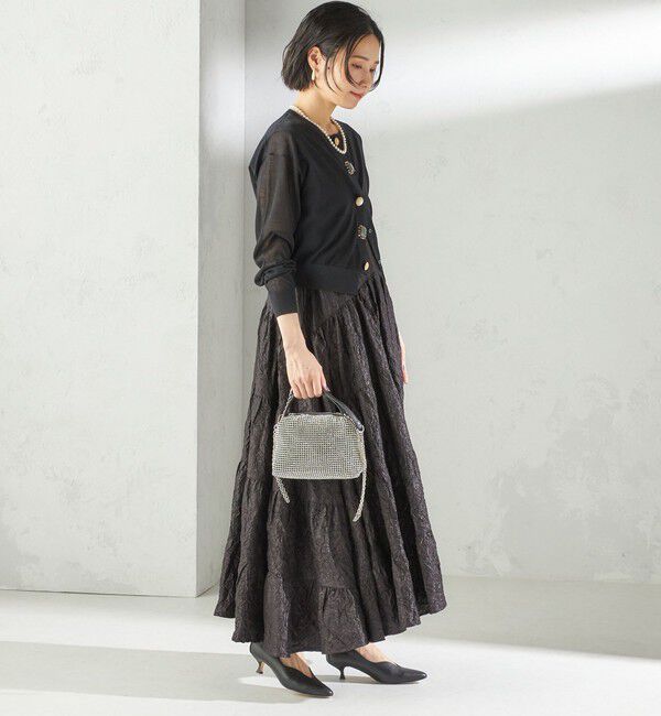 SHIPS for women「TORRAZZO DONNA:〈手洗い可能〉ビジュー シアー カーディガン」|カーディガン|